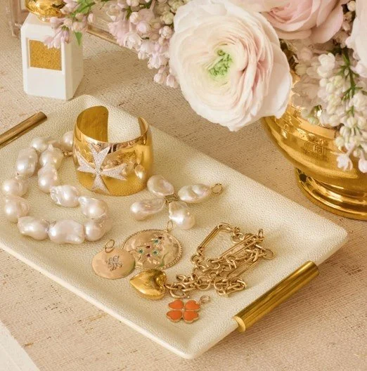 Aerin Cream Shagreen Small Vanity Tray — Main Dish AZ